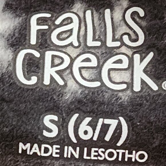 Falls Creek Black White ¼ Zip LS Poly Fleece Bear Motif Pull On Shacket Sz S 6/7 - Picture 14 of 16